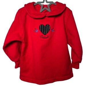 Vintage Oshkosh B'Gosh Sweater Red Embroidered Size 2